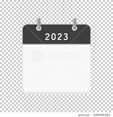 2023年の白紙の日めくりカレンダーのアイコン - 暦のテンプレート 106896988