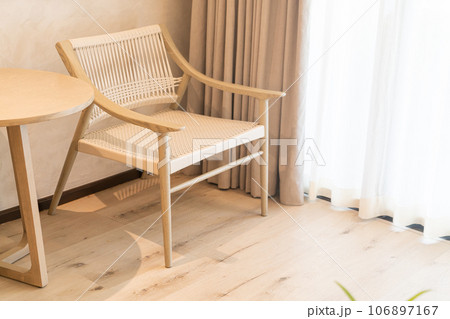 wicker or rattan chair decoration in living room wicker or rattan chair decoration in living room 106897167