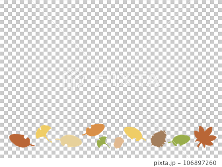 秋の落ち葉イメージ_よこ 秋の落ち葉イメージ_よこ 106897260