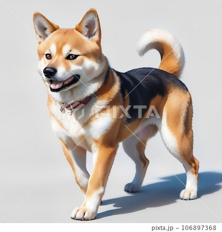 首輪をした可愛い柴犬 AI画像生成のイラスト素材 [106897368] - PIXTA