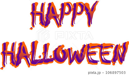 ハッピィ ハロウィンの文字　HAPPY　HALLOWEEN 106897503