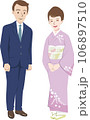 正装の男性と女性その2 106897510