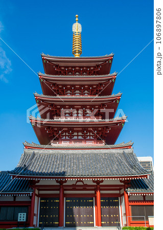 東京都・浅草 浅草寺(せんそうじ) 五重塔 東京都・浅草 浅草寺(せんそうじ) 五重塔 106897806