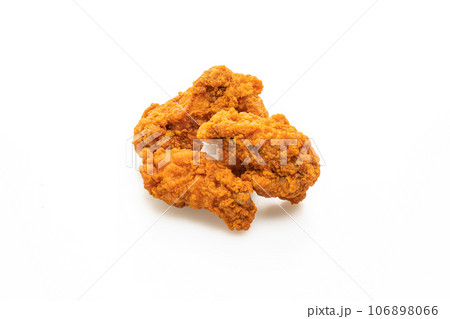 fried spicy chicken on white background fried spicy chicken on white background 106898066