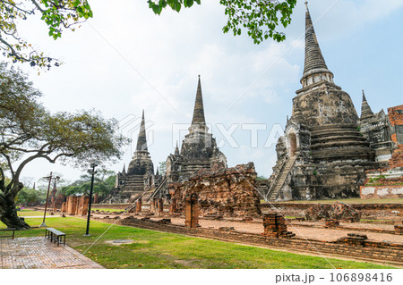 Wat Phra Sri Sanphet Temple in the precinct of Sukhothai Historical Park, a UNESCO World Heritage Site in Thailand 106898416