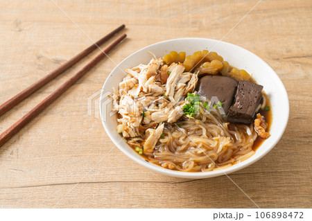 Stewed Chicken Noodle Soup Bowl 106898472