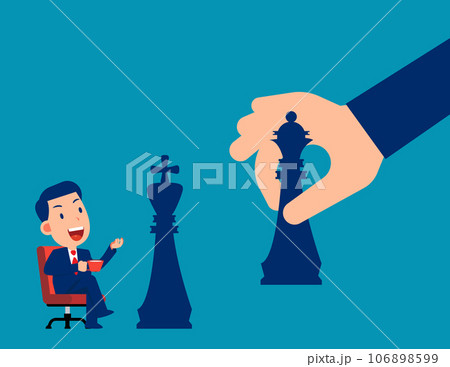 Checkmate or loss in business. Business strategy concept 106898599