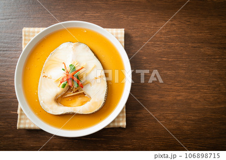 Steamed Cod Fish with Soy Sauce 106898715