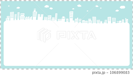 Scenery frame with buildings lined up Scenery frame with buildings lined up 106899083