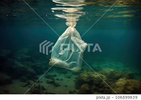 Plastic bag under the sea Plastic bag under the sea 106899639