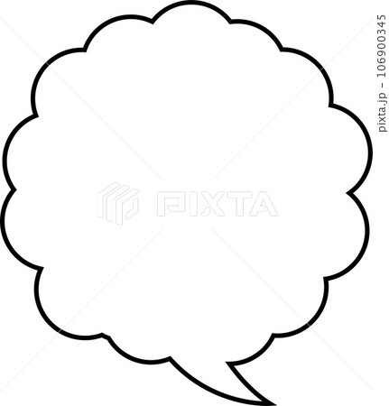 シンプルなもこもこふきだし 106900345