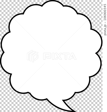 シンプルなもこもこふきだし 106900345