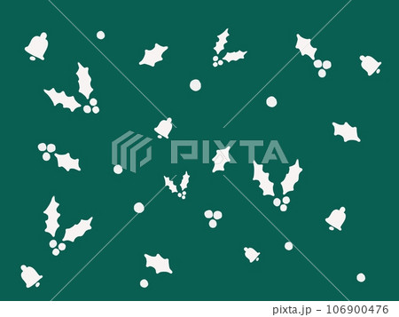 手描きのクリスマス模様背景 106900476