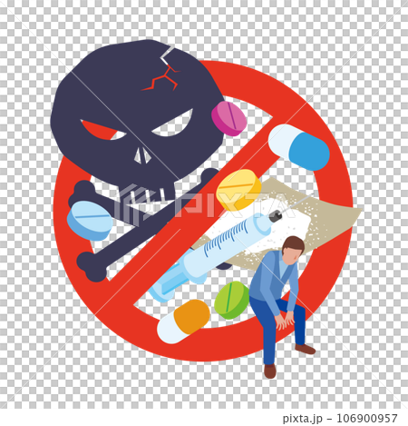 違法薬物禁止のイラスト 106900957