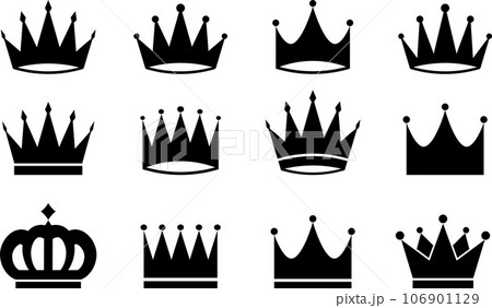 モノクロの王冠のセット 106901129