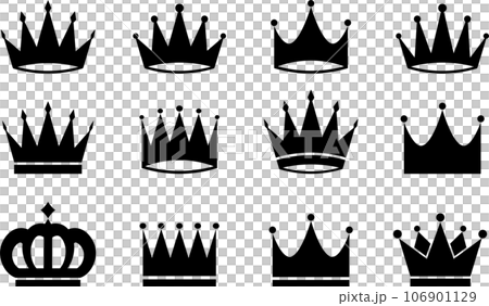 モノクロの王冠のセット 106901129