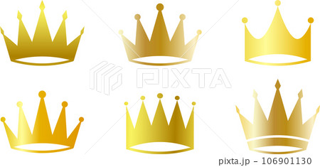 ゴールドの王冠のセット 106901130