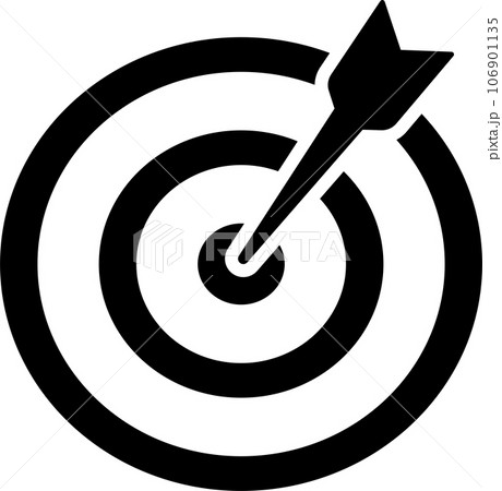 弓が刺さった的のアイコン 106901135
