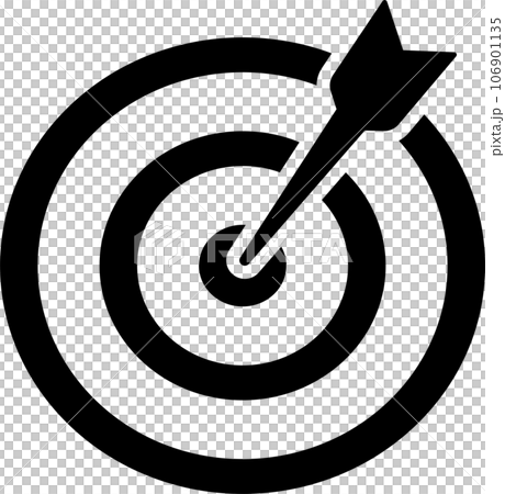 Icon of a target with a bow stuck in it 106901135