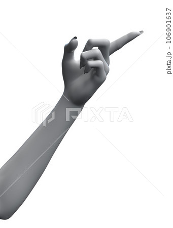 3D Gray female hand 3D Gray female hand 106901637