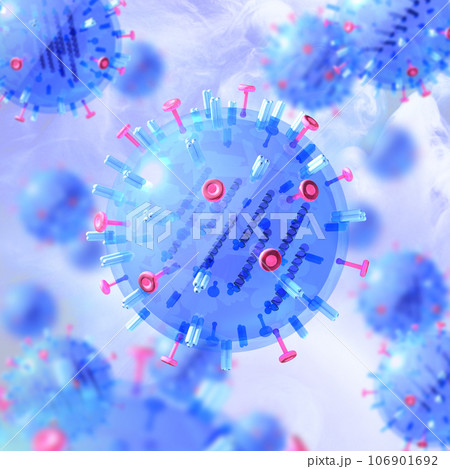 立体・3D「インフルエンザウイルス/influenza virus」 106901692