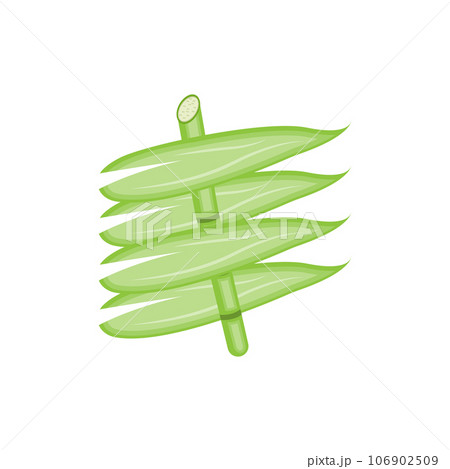 Bamboo Logo, Panda Food Green Plant Vector, Simple Minimalist Design, Illustration Element Template 106902509