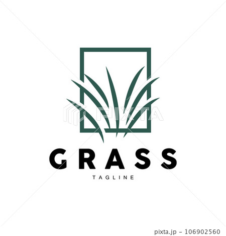 Green Grass Logo Design, Farm Landscape Illustration, Natural Scenery Vector Green Grass Logo Design, Farm Landscape Illustration, Natural Scenery Vector 106902560