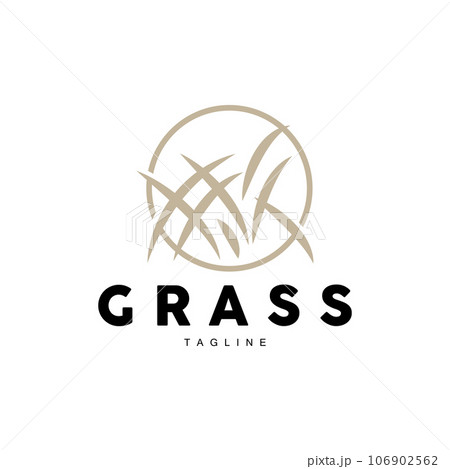 Green Grass Logo Design, Farm Landscape Illustration, Natural Scenery Vector Green Grass Logo Design, Farm Landscape Illustration, Natural Scenery Vector 106902562