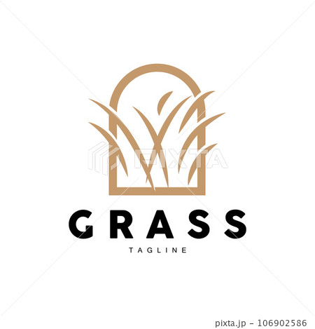 Green Grass Logo Design, Farm Landscape Illustration, Natural Scenery Vector Green Grass Logo Design, Farm Landscape Illustration, Natural Scenery Vector 106902586
