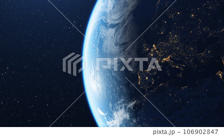 Planet earth and Europe seen from space 106902847