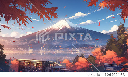 秋の季節の富士山と紅葉、Mt. Fuji and autumn leaves in autumn s 秋の季節の富士山と紅葉、Mt. Fuji and autumn leaves in autumn s 106903178