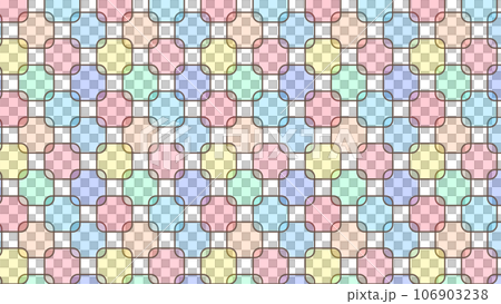 カラフルな透明感のある幾何学模様 16:9 カラフルな透明感のある幾何学模様 16:9 106903238