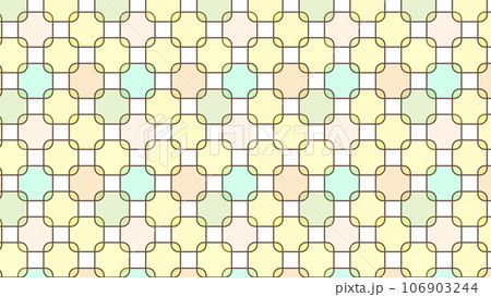 黄色い透明感のある幾何学模様　16：9 106903244