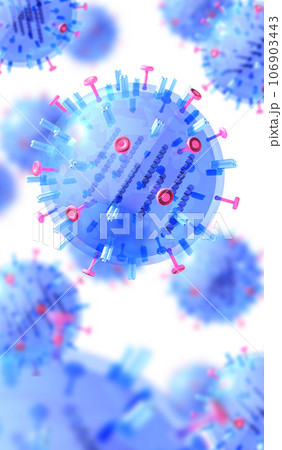 立体・3D「インフルエンザウイルス/influenza virus」 立体・3D「インフルエンザウイルス/influenza virus」 106903443