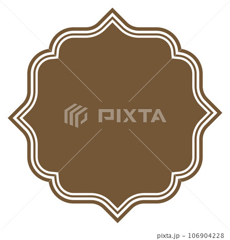 Arabesque arabic frame, ornate shape, tribal board decor, arabesque banner Arabesque arabic frame, ornate shape, tribal board decor, arabesque banner 106904228