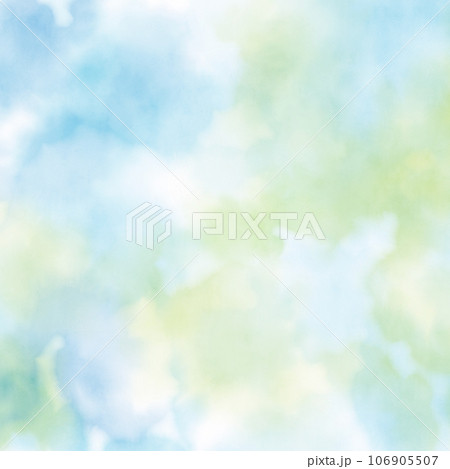 青と緑の水彩テクスチャ 106905507