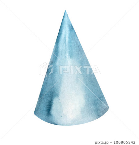 Watercolor illustration of hand drawn festive head cap 106905542