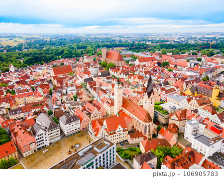 Ingolstadt old town aerial panoramic view 106905783
