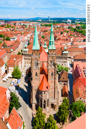 Nuremberg old town aerial panoramic view Nuremberg old town aerial panoramic view 106905843
