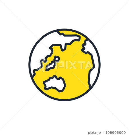 地球のシンプルなベクターアイコンイラスト素材 106906000