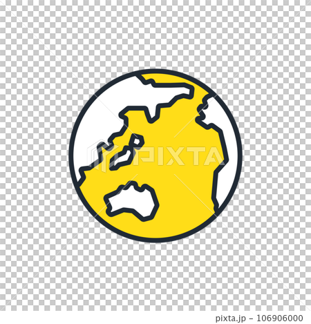 地球のシンプルなベクターアイコンイラスト素材 106906000