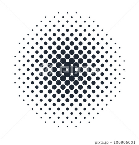 ドット柄の円のシンプルなベクターアイコンイラスト素材 106906001