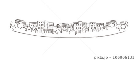 街並みのスケッチ　シンプルイラスト 106906133