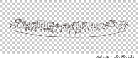 街並みのスケッチ　シンプルイラスト 106906133