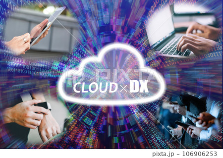 クラウドサーバーによるDX実現イメージ 106906253