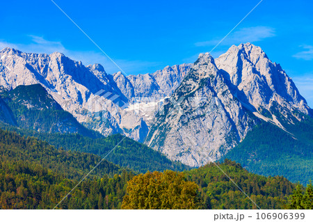 Zugspitze Alps mountain in Bavaria, Germany 106906399