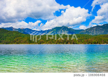 Eibsee lake in Bavaria, Germany Eibsee lake in Bavaria, Germany 106906408
