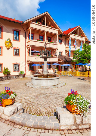 Ludwigstrasse street in Garmisch-partenkirchen, Germany Ludwigstrasse street in Garmisch-partenkirchen, Germany 106906410