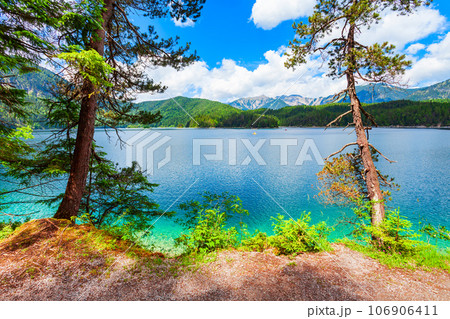 Eibsee lake in Bavaria, Germany Eibsee lake in Bavaria, Germany 106906411