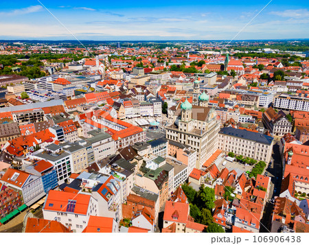 Augsburg old town aerial panoramic view 106906438